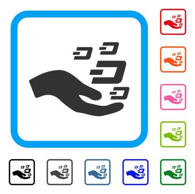 El teklif Dash simgeleri simge çerçeveli