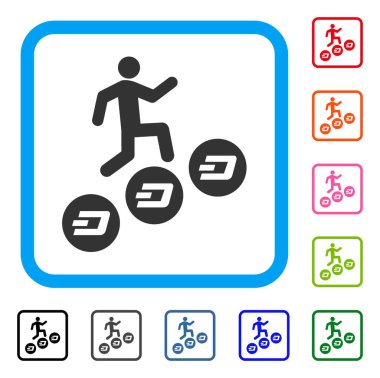 Dostum tırmanış Dash sikke simge çerçeveli