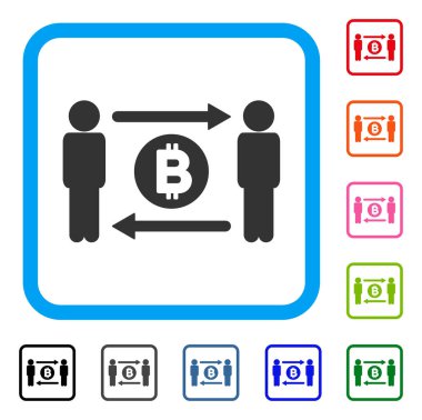 İnsanlar Exchange Bitcoin sikke simge çerçeveli