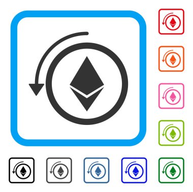 Geri ödeme Ethereum Crystall simgesi çerçeveli