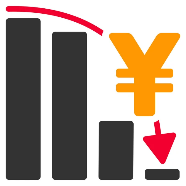 Yen Epic Fail grafik düz simgesi — Stok Vektör