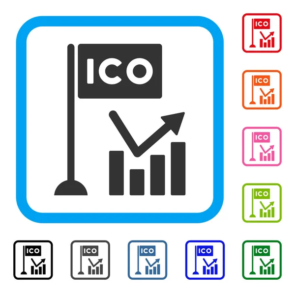 Ico Trendábra keretes ikon — Stock Vector