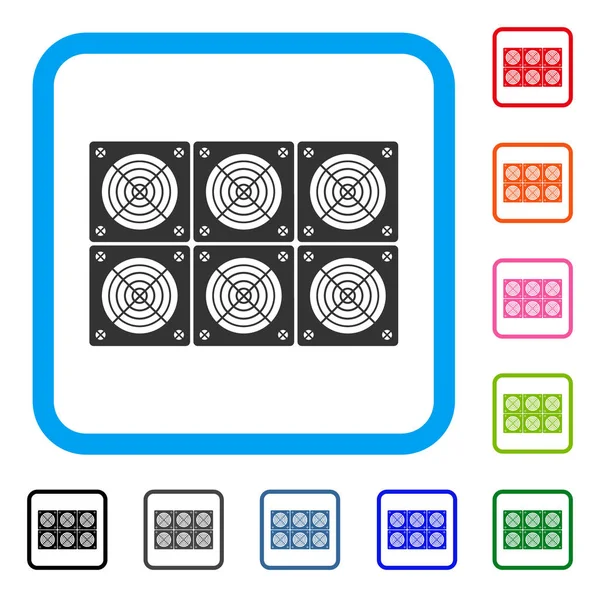 ASIC çiftlik madencilik simgesi çerçeveli