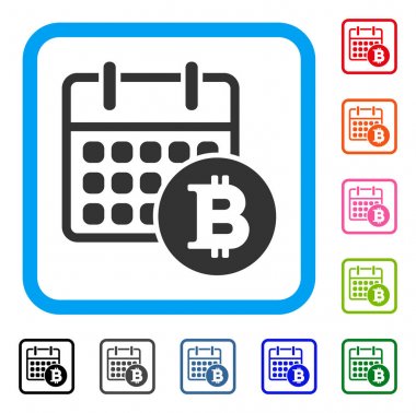 Bitcoin takvim simgesini çerçeveli