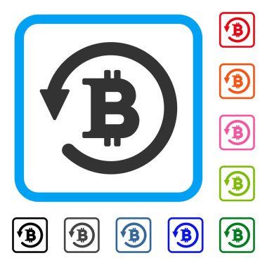Bitcoin ters ibraz simgesi çerçeveli