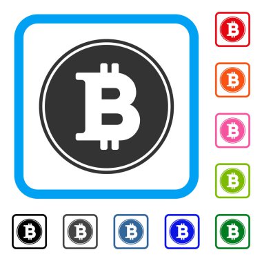 Bitcoin sikke simge çerçeveli