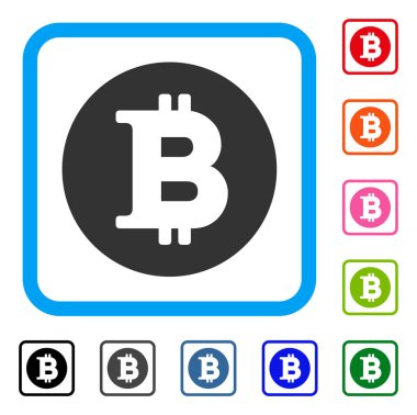 Bitcoin sikke simge çerçeveli