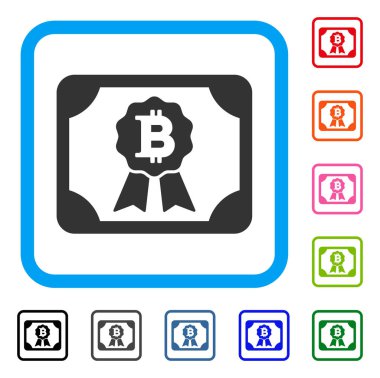Bitcoin Diploma simgesi çerçeveli