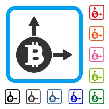 Bitcoin çatal simgesi çerçeveli