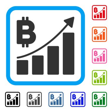 Bitcoin büyüme eğilimine simgesi çerçeveli