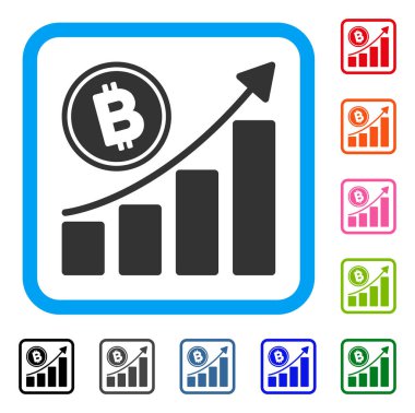 Bitcoin büyüme eğilimine simgesi çerçeveli