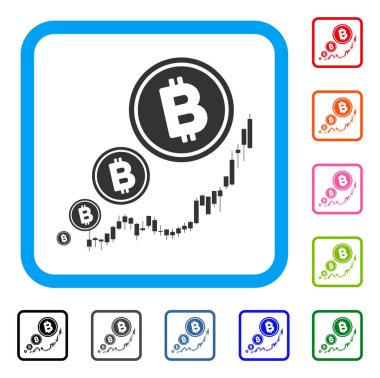 Bitcoin enflasyon grafik simge çerçeveli