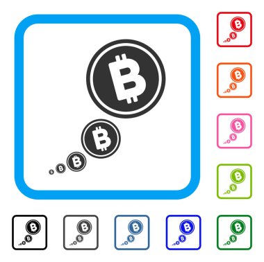 Bitcoin enflasyon simgesi çerçeveli