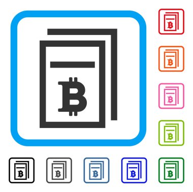 Bitcoin Fiyat Sayfalar simgesini çerçeveli