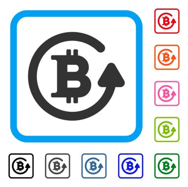 Bitcoin geri ödeme simgesi çerçeveli