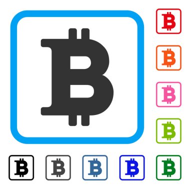 Bitcoin sembol simge çerçeveli