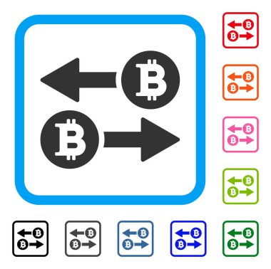 Bitcoin işlem okları simge çerçeveli