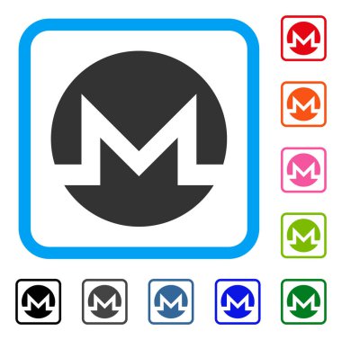 Monero para birimi simgesi çerçeveli