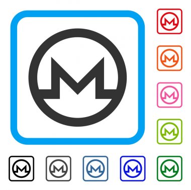 Monero sembol simge çerçeveli