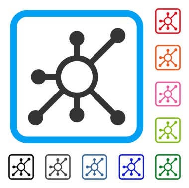 Ağ düğümü simgesi çerçeveli