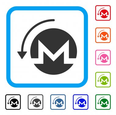 Geri ödeme Monero simgesi çerçeveli