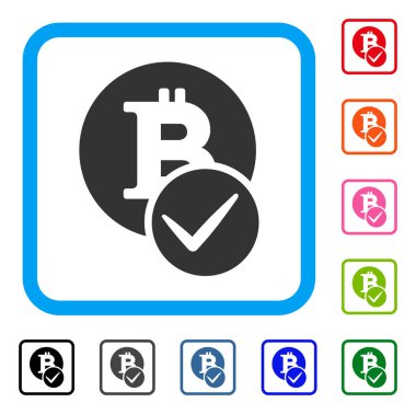 Geçerli Bitcoin simgesi çerçeveli