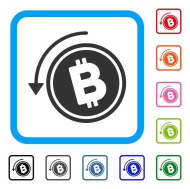 Geri ödeme Bitcoin para simgesi çerçeveli