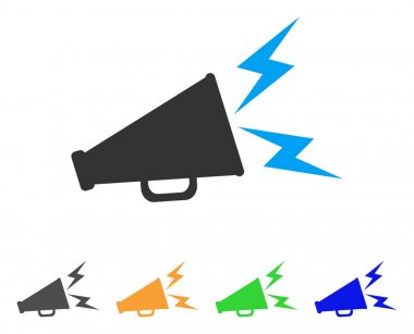 Uyarı megafon vektör simgesi