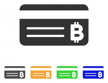Bitcoin banka kartı vektör simgesi