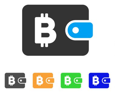 Bitcoin kese vektör simgesi