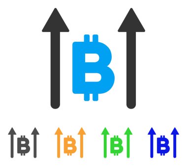 Bitcoin gönder okları simge vektör