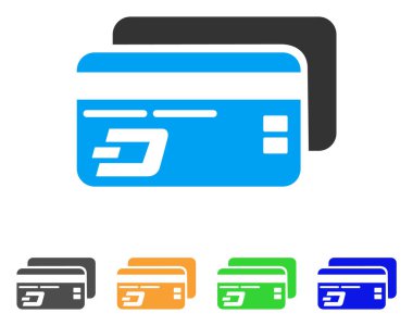 Dash banka kartları vektör simgesi