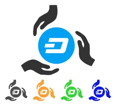 Dash sikke bakım el vektör simgesi