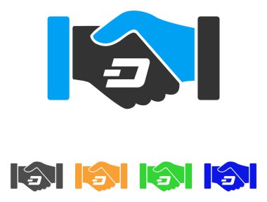 Dash sözleşme eller vektör simgesi