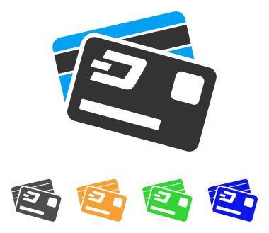 Dash kredi kartları vektör simgesi