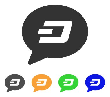 Dash ileti balon vektör simgesi