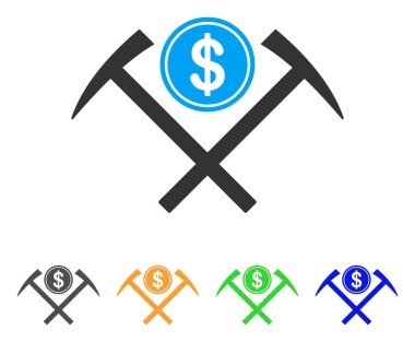 Doları araştırma çekiç vektör simgesi