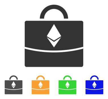 Ethereum iş durum vektör simgesi