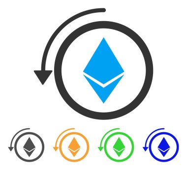 Ethereum Crystall vektör simge iade