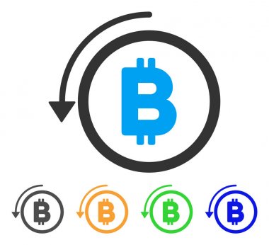 Bitcoin ödeme vektör simgesi geri al
