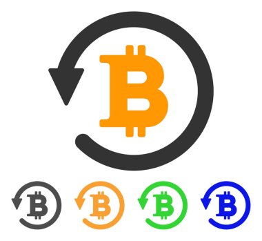 Bitcoin ters ibraz vektör simgesi