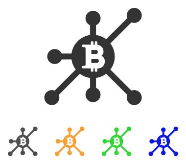 Bitcoin tam düğüm vektör simgesi