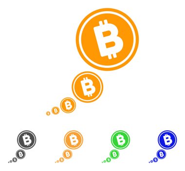 Bitcoin enflasyon vektör simgesi
