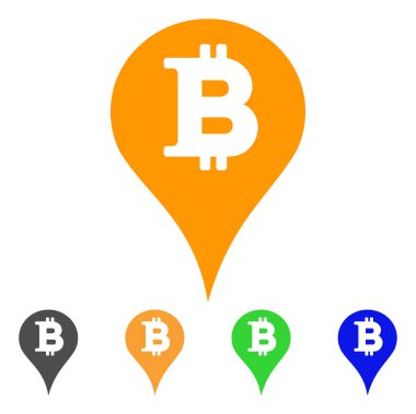 Bitcoin işareti vektör simgesi