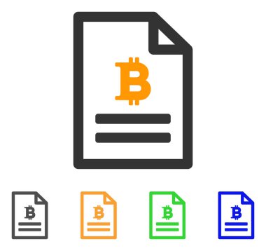 Bitcoin fiyat sayfa vektör simgesi