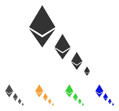 Ethereum Crystal Defaltion vektör simgesi