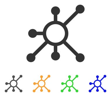 Ağ düğümü vektör simgesi