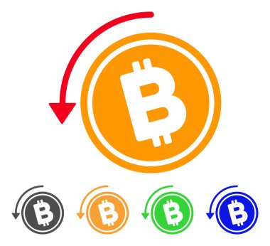 Bitcoin nakit vektör simge iade