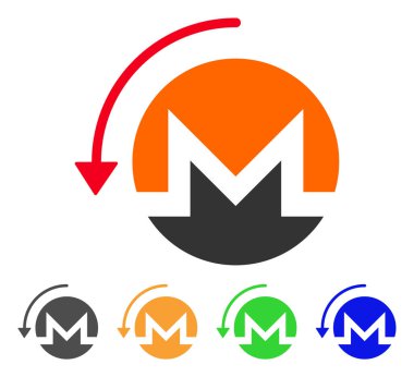Monero vektör simge iade