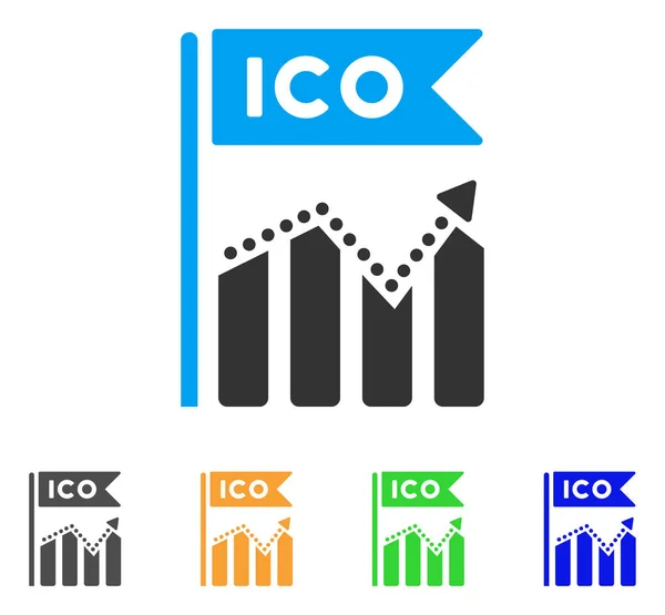 Vektorové ikony ICO grafu — Stockový vektor